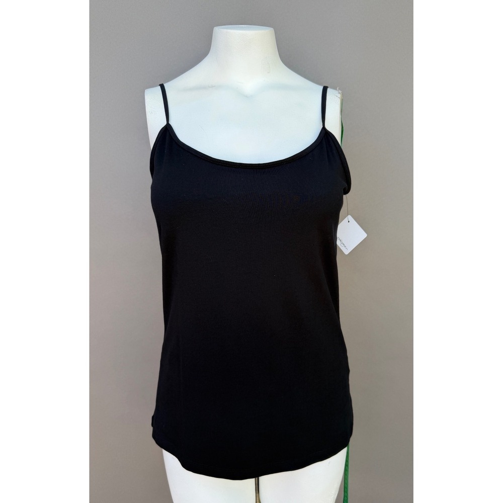 Halogen Black Essential Camisole Tank Top XL New Adjustable Strap Layering Base